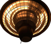 Outdoor Ceiling Mounted Halogen Electric Heater 2100W Hanging Patio Garden Warmer Light, Black