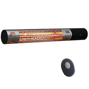 Outdoor Patio Garden Warmer 1500W Wall Mounted Electric Infrared Halogen Heater with Remote Control, Black
