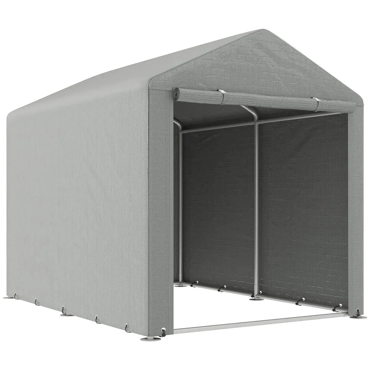 Octagonal Garden Gazebo, 8-Sided, 6.8×5 m, White Heavy Duty Metal Frame Outdoor Marquee Party & Wedding Canopy