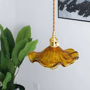 Pendant Light Green Glass Brass - SENZOR | Elegant Ambiance -opt