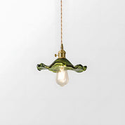 Pendant Light Green Glass Brass - SENZOR | Elegant Ambiance -opt