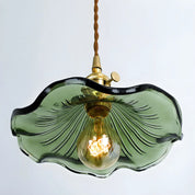 Pendant Light Green Glass Brass - SENZOR | Elegant Ambiance -opt