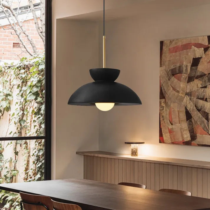 Pendant Light Green Metal - SYNAXE | Dining Ambiance