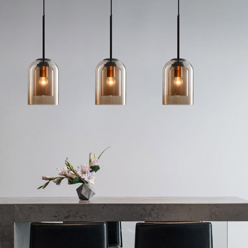 Pendant Light Smoke Grey Glass - VOLTEC | Luxury Ambiance