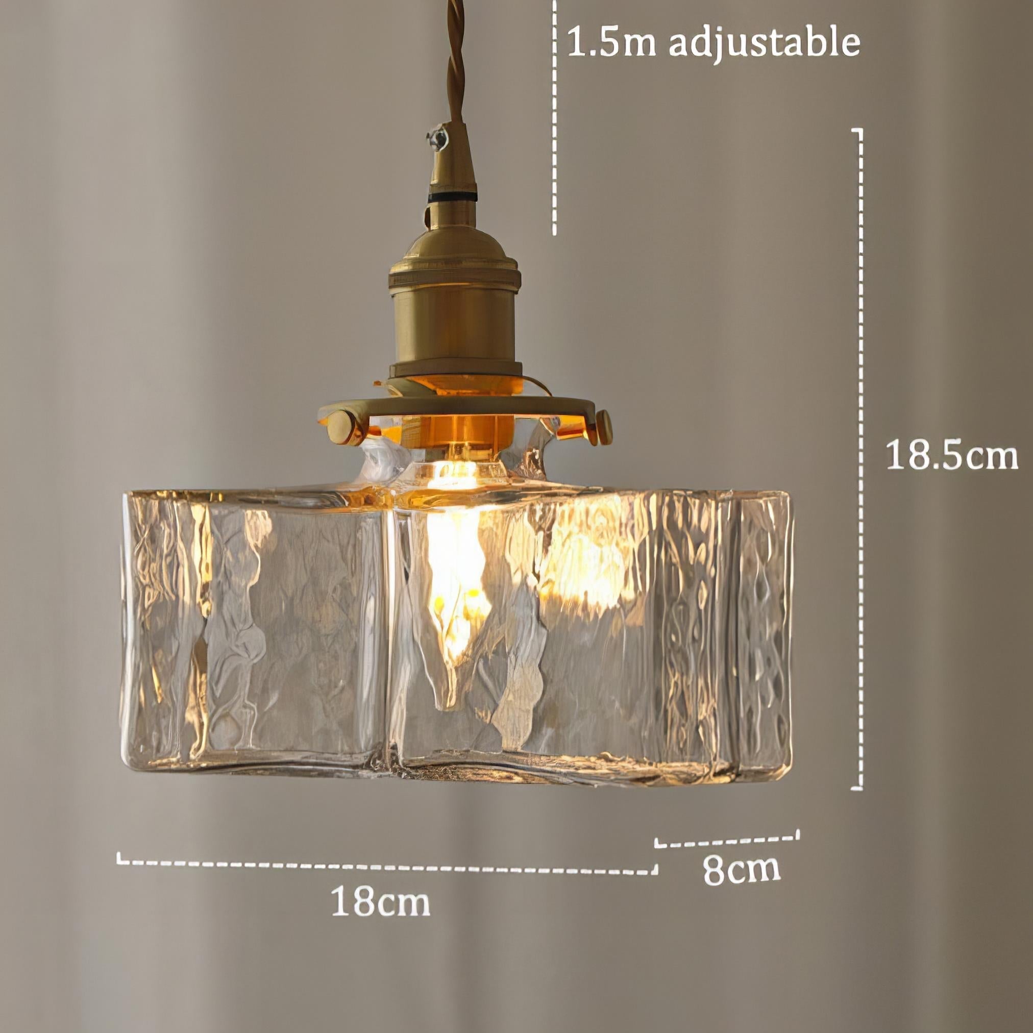 Pendant Light Square Gold - SIMETR | Elegance
