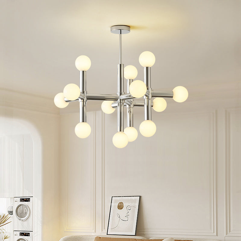 Chandelier Scandinavian Chrome - FORNAX | Soft Lighting