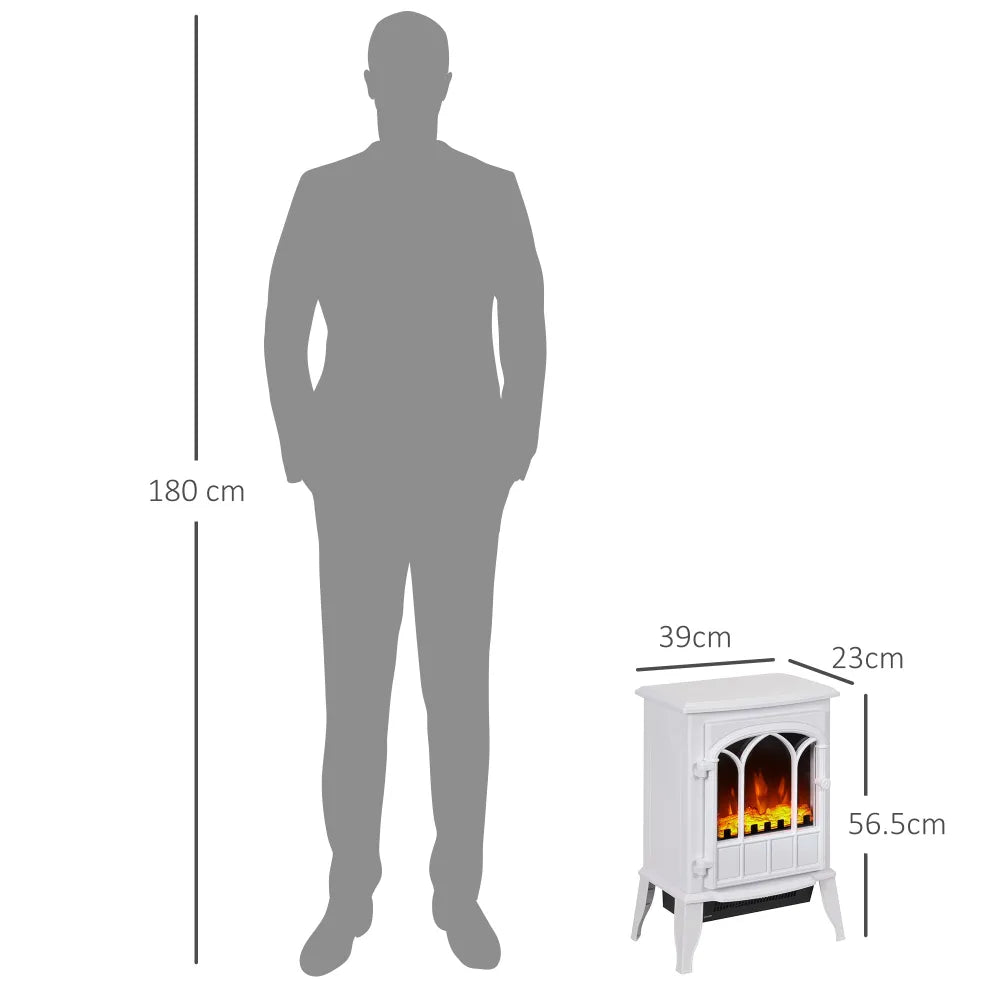Electric Fireplace – White, 1000W/2000W | Cozy Ambiance & Heat - Image 5