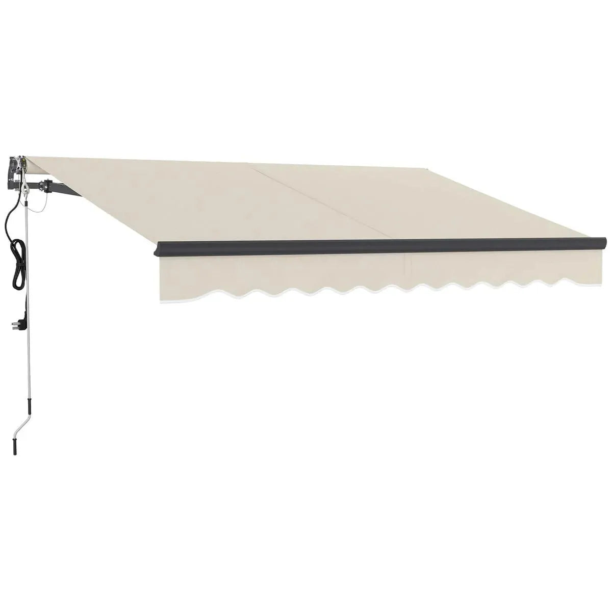 Retractable Awning 2.5x3m Beige Electric Manual with Remote
