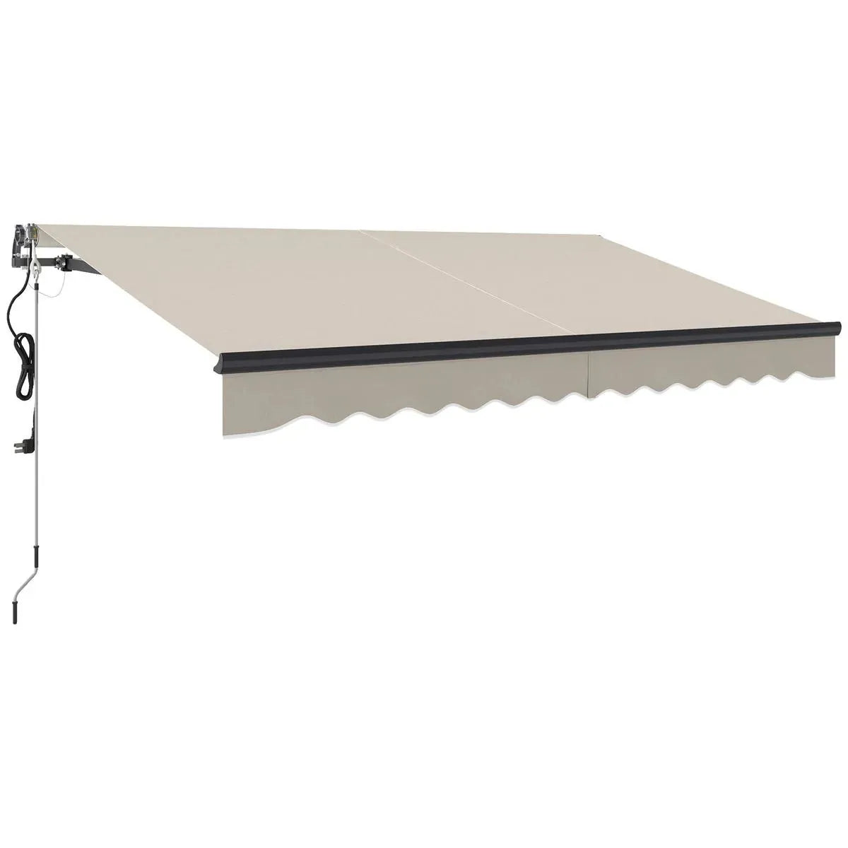 Retractable Awning 3.5x3m Beige Electric Manual with Remote