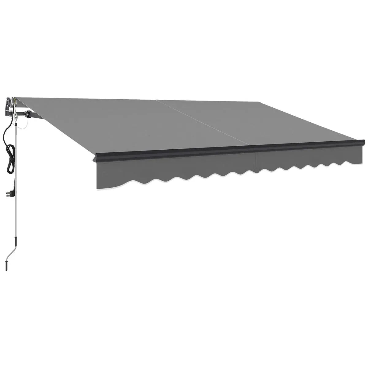 Retractable Awning 3.5x3m Dark Grey Electric Manual with Remote