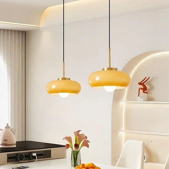 Pendant Light Copper Glass - VECTRA | Elegant Lighting