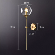 Wall Light Smoked Glass Gold - NIMBEX | Ambient Lighting