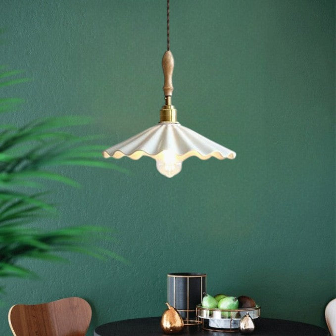 Pendant Light Ceramic Fluted - ZELOSX | Elegant Ambiance