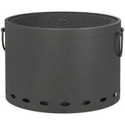 Smokeless Fire Pit Portable Wood Burning, 38cm, Dark Grey with Spark Screen and Poker for Garden Patio Picnic Bonfire Stove