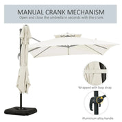 Steel Frame Outdoor Roma Cantilever Umbrella Garden Sun Shade