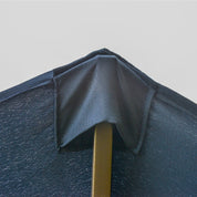 Double-Sided Sun Umbrella Canopy 4.6m Crank Shade with Cross Base, Dark Blue