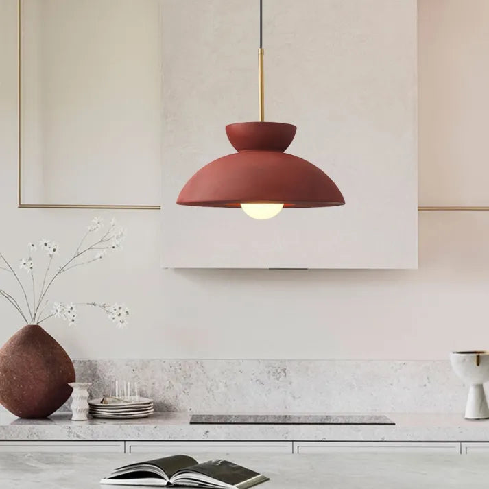 Pendant Light Green Metal - SYNAXE | Dining Ambiance