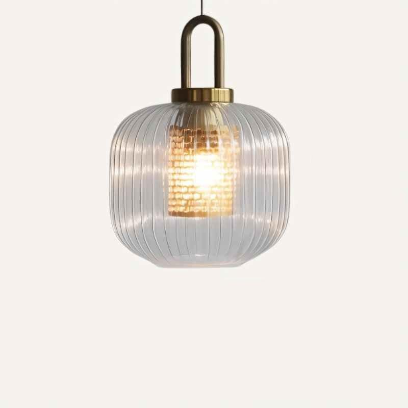 Pendant Light Striped Glass - SELENE | Elegant Lighting