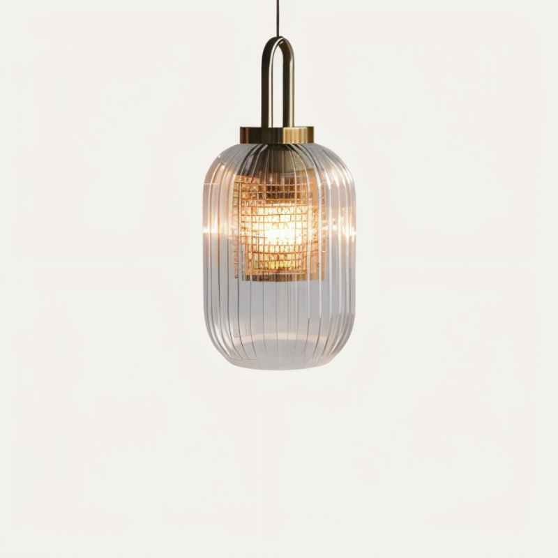 Pendant Light Striped Glass - SELENE | Elegant Lighting