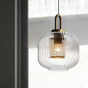 Pendant Light Striped Glass - SELENE | Elegant Lighting