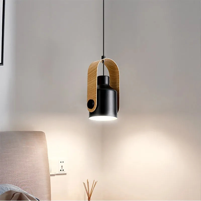 Pendant Light Wood Metal - SYNDEX | Elegant Lighting