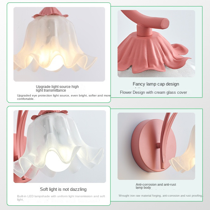 Wall Light Floral Iron - HYPERA | Retro Elegance