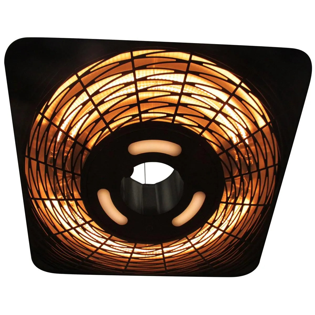 Electric Hanging Patio Heater 2000W Ceiling Mounted Halogen Heating Indoor Outdoor Remote Control Aluminium