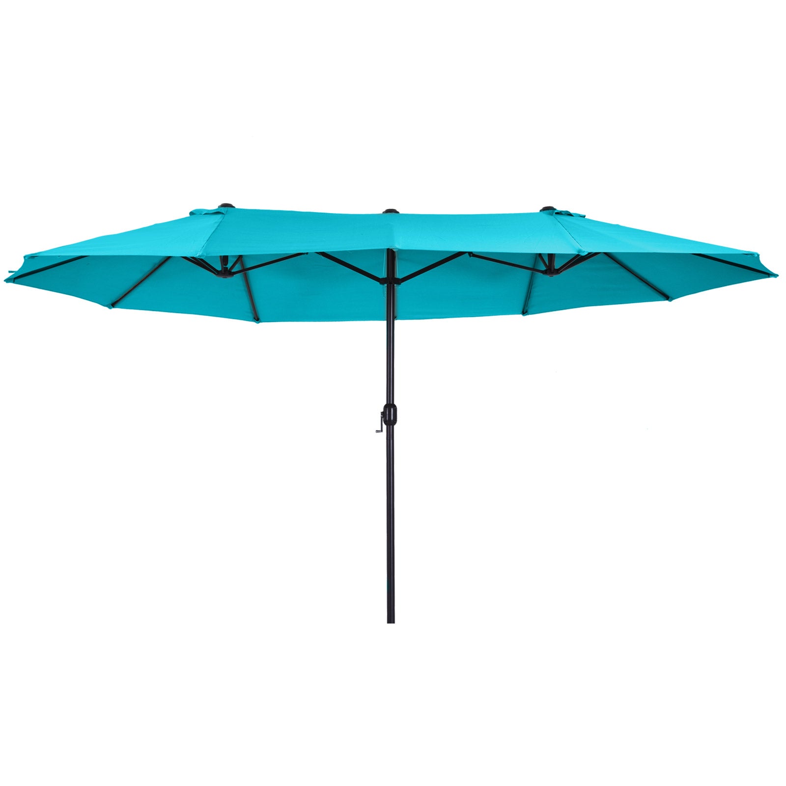 Double Garden Parasol 4.6m Outdoor Patio Sun Umbrella, Sky Blue