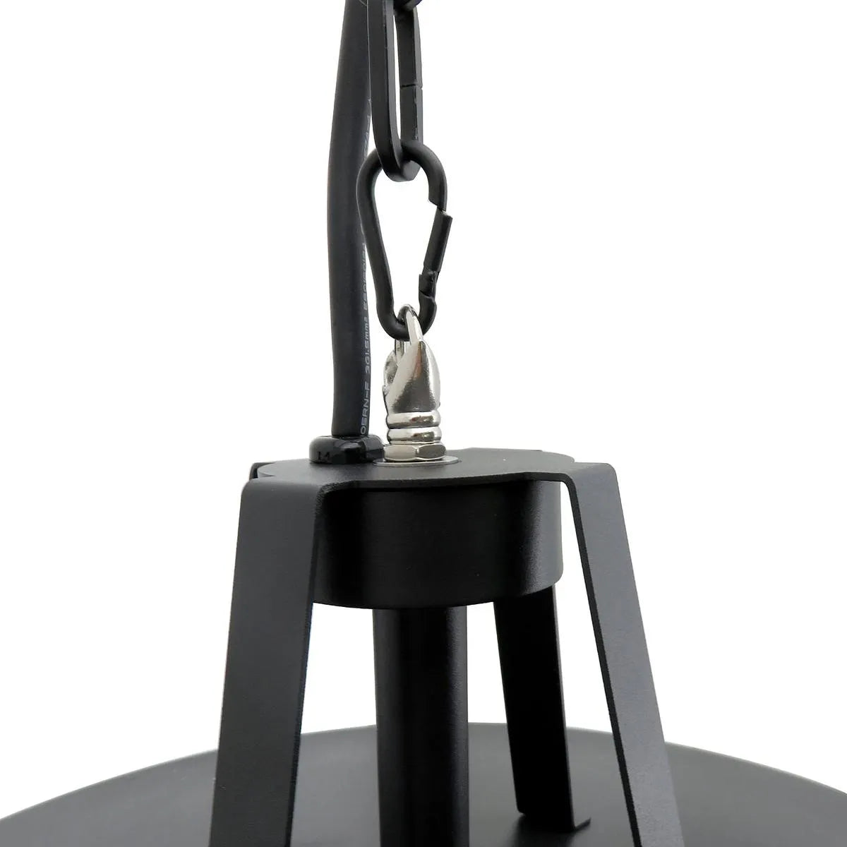 Adjustable Power Infrared Halogen Electric Patio Light Heater 1000/2500W Ceiling Hanging Mount, Black