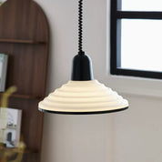 Pendant Light Cream Glass Metal - STRATOS | French Charm