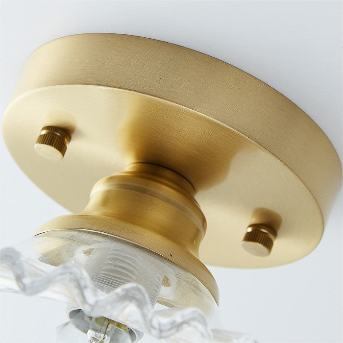 Ceiling Light Ribbed Glass - ASTRIX | Vintage Style