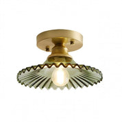 Ceiling Light Ribbed Glass - ASTRIX | Vintage Style