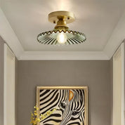 Ceiling Light Ribbed Glass - ASTRIX | Vintage Style