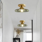 Ceiling Light Ribbed Glass - ASTRIX | Vintage Style
