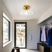 Ceiling Light Ribbed Glass - ASTRIX | Vintage Style