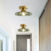 Ceiling Light Ribbed Glass - ASTRIX | Vintage Style