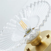 Ceiling Light Ribbed Glass - ASTRIX | Vintage Style