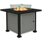 Gas Fire Pit Table, 50,000 BTU, 81×81cm, Grey