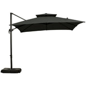 Cantilever Parasol 360° Rotation Angle Adjustment Outdoor Market Garden Umbrella, Dark Grey
