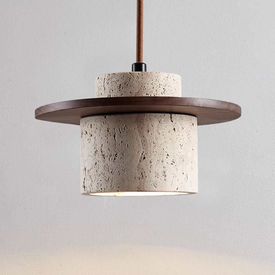 Pendant Light Travertine Stone - SEGINUS | Natural Warmth