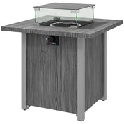 Gas Fire Pit Table, 50,000 BTU, Dark Grey with Cover