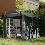 Octagonal Garden Gazebo, 8-Sided, 6.8×5 m, White Heavy Duty Metal Frame Outdoor Marquee Party & Wedding Canopy