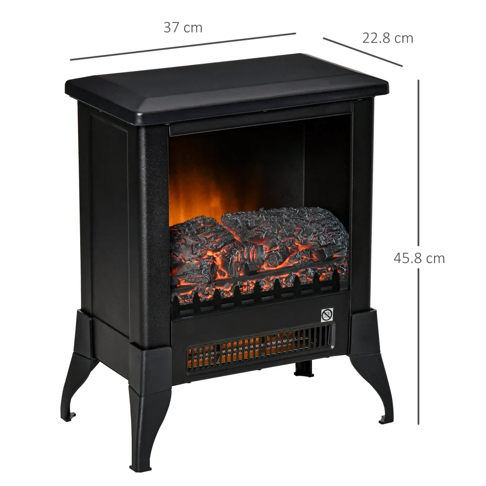 Electric Fireplace – Freestanding, Black | Warm, Cozy Ambiance - Image 5