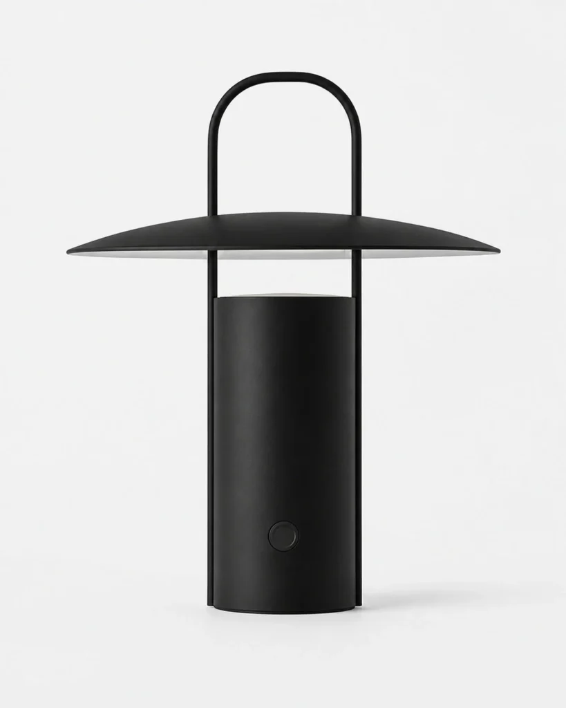 Akku-Tischlampe ORKA, Aluminium mit Touch-Steuerung – Schwarz, Produktfoto