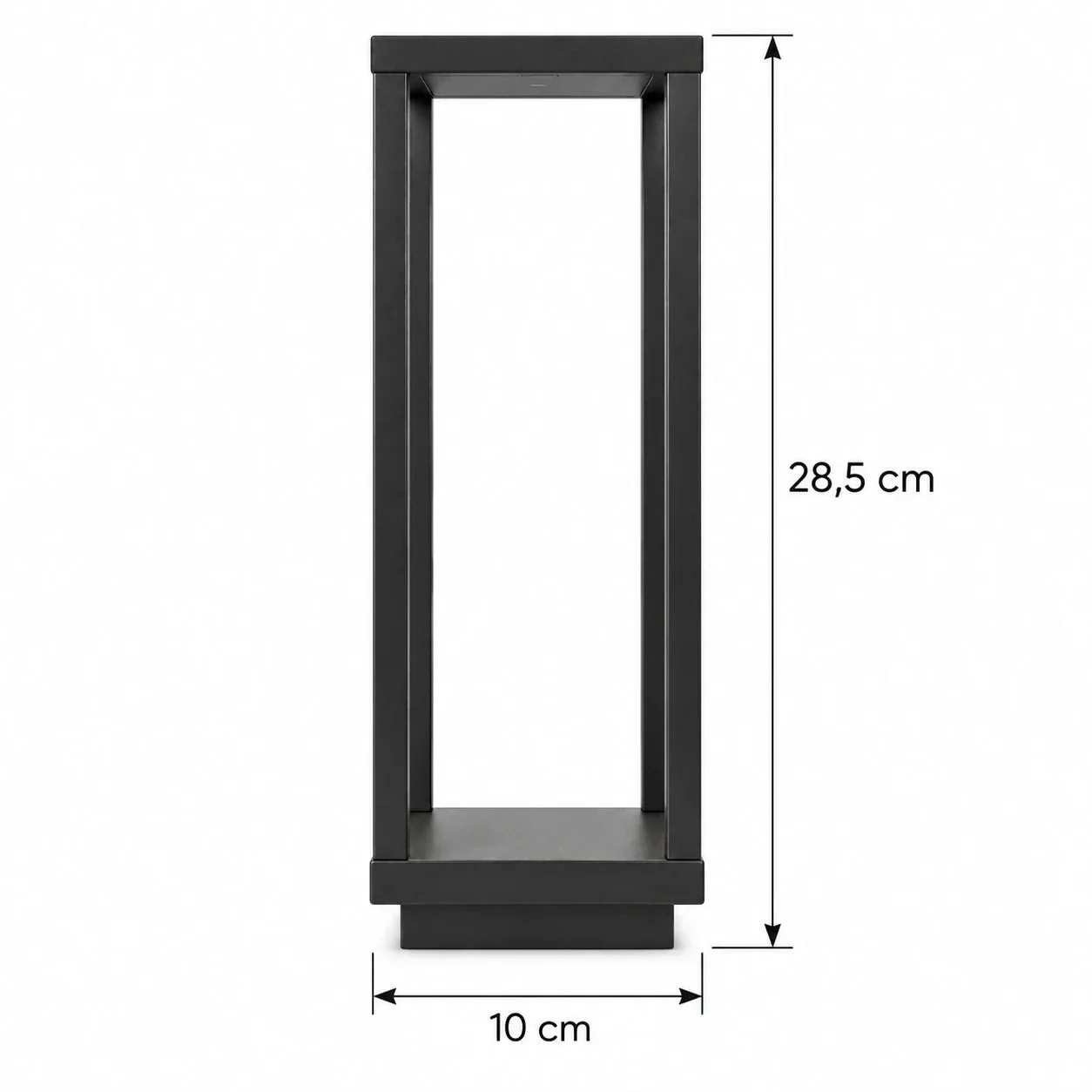 Masszeichnung – Höhe: 28,5 cm, Breite: 10 cm
