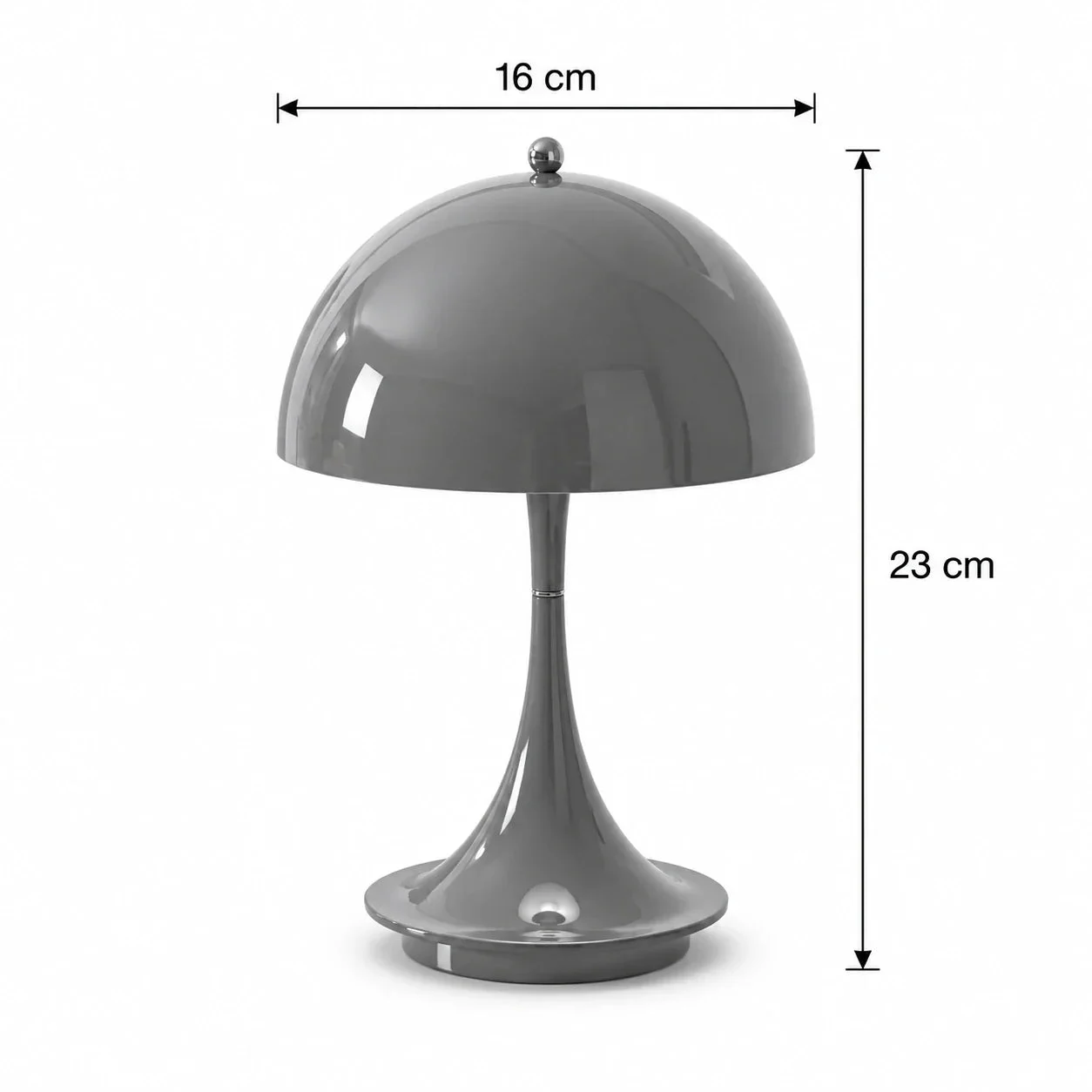 Masszeichnung – Gesamthöhe: 23 cm, Breite / Durchmesser: 16 cm