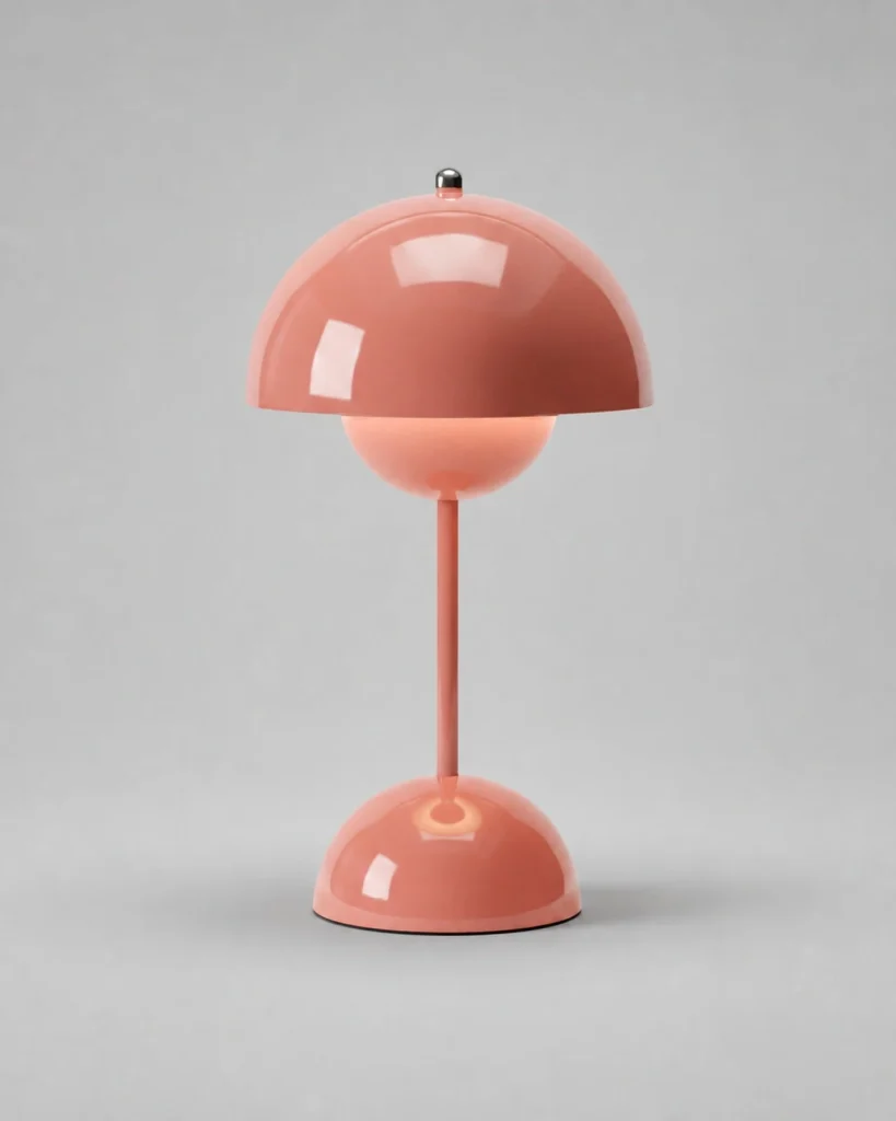 Akku-Tischlampe in Pilzform, über USB aufladbar ODEN – Rosa, Produktfoto