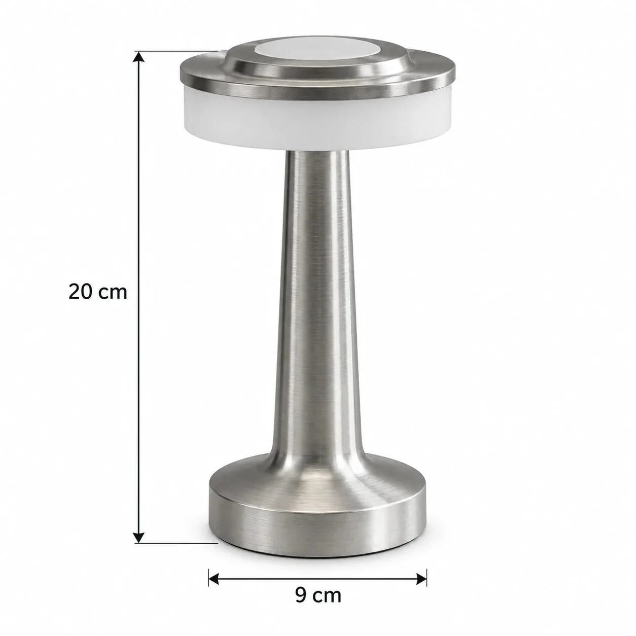 Masszeichnung – Höhe: 20 cm, Sockeldurchmesser: 9 cm
