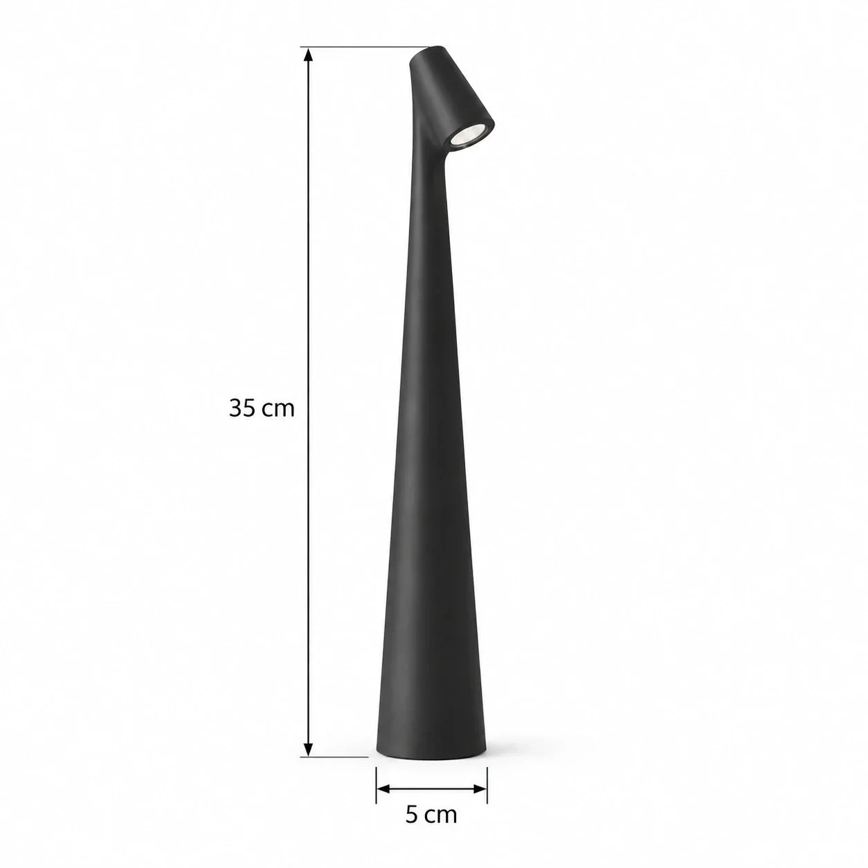 Masszeichnung – Höhe: 35 cm, Sockeldurchmesser: 5 cm