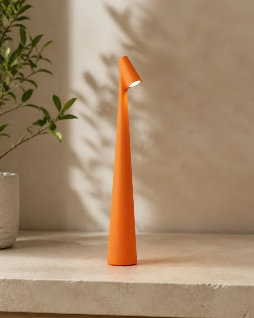 Akku-Tischlampe NORA, schlanke Form mit Touch-Dimmung – Produktansicht